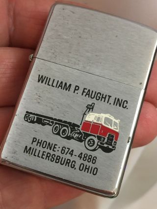 1975 Zippo Lighter Advertising William Fraught Inc Trucking Millersburg,  Ohio