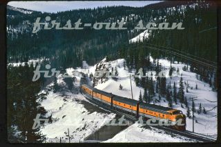 Slide - D&rgw Rio Grande 5771 Zephyr Action In Snow Tolland Co 1971