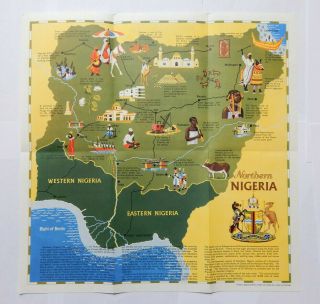 Pictorial Map Of Northern Nigeria (ca.  1964) [15x15]