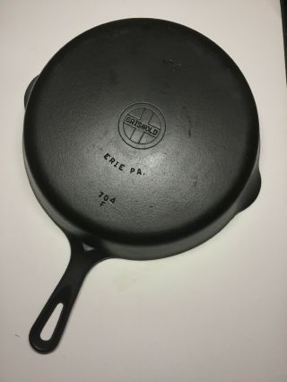 Griswold 8 Cast Iron Skillet Small Block Logo 704 F Erie Pa