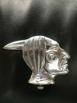 Indian Head Pontiac Chief Metal Ornament Vintage