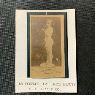 1880s S.  F.  Hess & Co.  Tobacco Cigarettes Ida Forence Cal Prize Beauty
