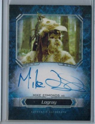 2016 Topps Star Wars Masterwork Mike Edmonds Auto Autograph Logray Ewok