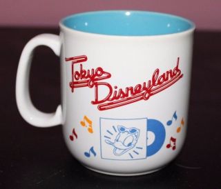 Tokyo Disneyland Donald Duck coffee cup mug Jukebox RARE Walt Disney 2