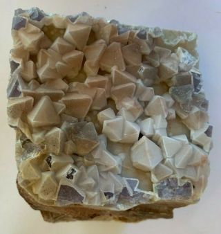 Large specimen of cubic Fluorite with offset cubic twins from Mexico 2