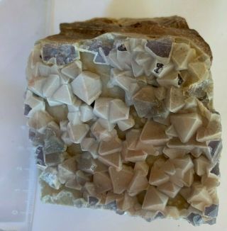 Large specimen of cubic Fluorite with offset cubic twins from Mexico 4
