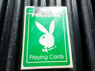 Playboy Playing Cards 2 Decks Green & Orange 3
