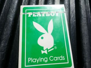 Playboy Playing Cards 2 Decks Green & Orange 4