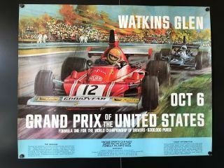 Watkins Glen Grand Prix Of The Us (oct 6,  1974) - Poster 22 X 28 Nm