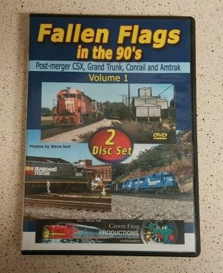 Fallen Flags In The 90s - Vol.  1 Dvd 2 - Disc Set Conrail/amtrak/grand Trunk/csx