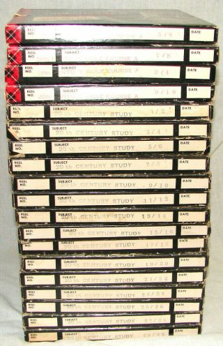 19 Reel To Reel Tapes 20th Century Bible Course & Bible Study,  Religious,  7 " Reels