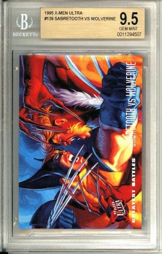 Sabretooth Vs.  Wolverine 1995 X - Men Fleer Ultra - Beckett Bgs 9.  5