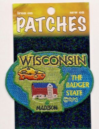 State Of Wisconsin Souvenir Patch The Badger State Madison