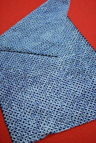 Zv17/40vintage Japanese Fabric Cotton Antique Boro Patch Indigo Blue Shibori 26 "