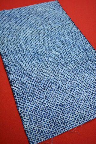 ZV17/40Vintage Japanese Fabric Cotton Antique Boro Patch Indigo Blue SHIBORI 26 
