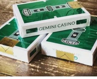 Gemini Casino Green Playing Cards (limited Edition Deck 1100) By Toomas Pintson