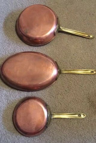 Tagus Made In Portugal Copper Saute Fry Pan Set