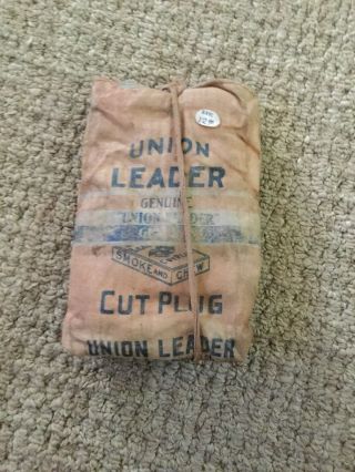 Union Leader Cut Plug Tobacco Pouch; Empty