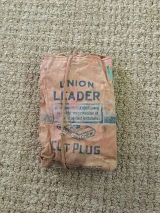 Union Leader Cut Plug Tobacco Pouch; Empty 2
