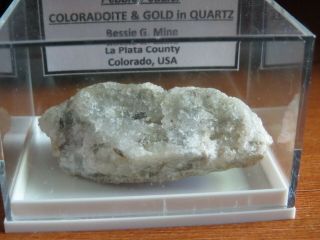 Coloradoite & Gold In Quartz