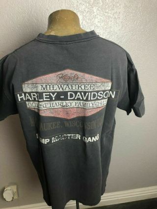 Vintage 1993 Harley Davidson 90 Year Anniversary Shirt Sz Large Distressed 2