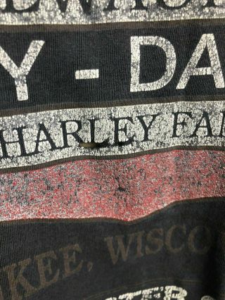 Vintage 1993 Harley Davidson 90 Year Anniversary Shirt Sz Large Distressed 3