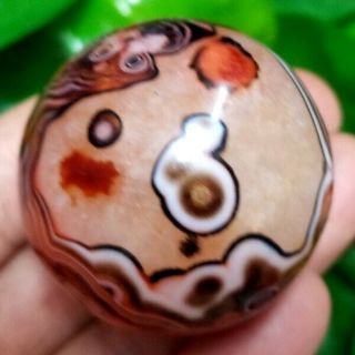 40mm Natural Uruguay Crazy Lace Agate Gemstone Energy Healing Ball.  -