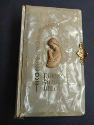 Libro Vintage De Primera ComuniÓn Con Cinta - First Communion With Dove Ribbon.