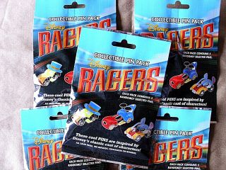 Disney Racers 5 Packs 5 - Pin Collectible Mystery Pack Pins