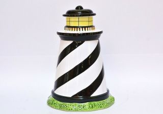 1998 Warren Kimble Lighthouse Cookie Jar by Sakura Coastal Breeze Hand Painted 2