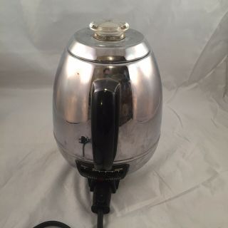 GE General Electric Chrome Pot Belly 9 Cup Coffee Maker Percolator 18P40 USA 2
