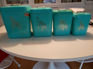 Signature Vintage Turquoise Canister Set