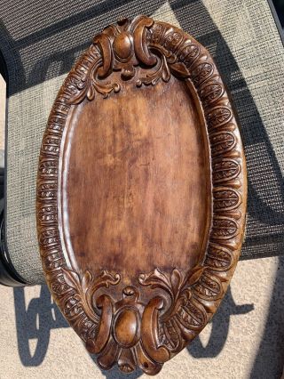 Southern Living At Home Brimfield Resin Wood Grain Oval Tray Platter 21x13 Euc 3