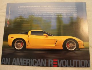 2006 Corvette Sales One Sheet Brochure
