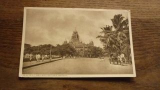 Old Postcard Of India,  View Of Bombay,  The Railway Offices C1910