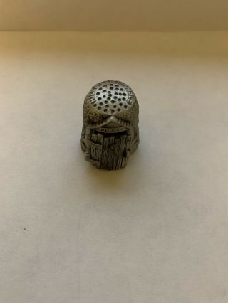 Pewter Thimble Signed By Nicholas Gish Hillbilly W/working Door