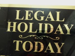 Vintage Election Day Sign Vote Legal Holiday No Bank Casino Bar Saloon Business 2