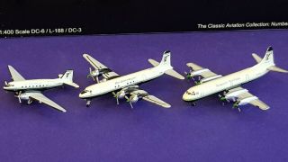 Aero Classics 1:400 Douglas Dc - 3/dc - 6 Lockheed L - 188 Electra Air Atlantique Set
