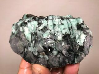 Emerald In Quartz Rough From Brazil -.  5 Lbs - Aaa Top Quality
