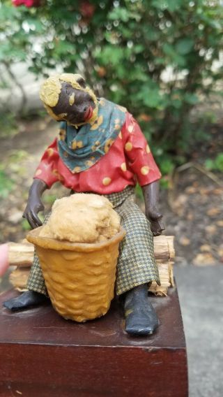 Antique Black Americana Vargas Old Black Man Wax Figurine/ Doll,  Orlean