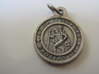 Antique Catholic Religious Holy Medal - Saint Christopher U.  S.  Marine Corps