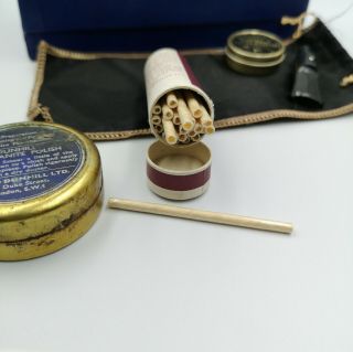 Lovely vintage DUNHILL SHELL BRIAR box & accessories for pipe vintage - lighter 7