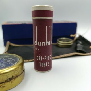 Lovely vintage DUNHILL SHELL BRIAR box & accessories for pipe vintage - lighter 8