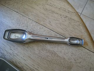 Vintage Foley Locking Measuring Spoons Stainless Steel Kitchen Utensils
