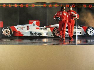 1990 Marlboro Indy Car Racing Fittipaldi Sullivan Photo Vintage Print Ad