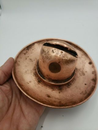 Vintage Copper 10 - Gallon Stetson Western Cowboy Hat Ashtray