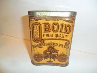 Vintage Advertising Qboid Tobacco Vertical Pocket Tin 3 " /4 " Only