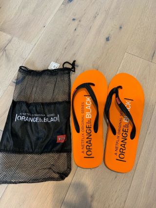 Rare Orange Is The Black Promo Flip Flops Sandles Lg (m 10 - 11.  5)