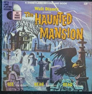 Walt Disney Presents The Haunted Mansion A Disneyland Record Vinyl And Book Rare