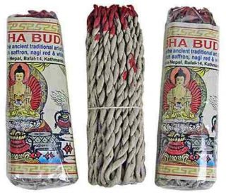 Tibetan Buddha Rope Incense - Bulk 4 Packs Of 3 Incenses